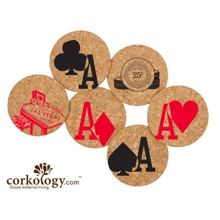 CORKOLOGY Welcome To Vegas Cork Coaster Sets 385